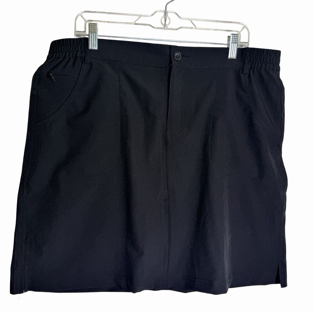 Tilley Women's Trek Skort Black XL Modest Built in Short Golf Hiking Outdoors